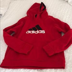 Adidas Red hoodie Sweatshirt boys 14/16